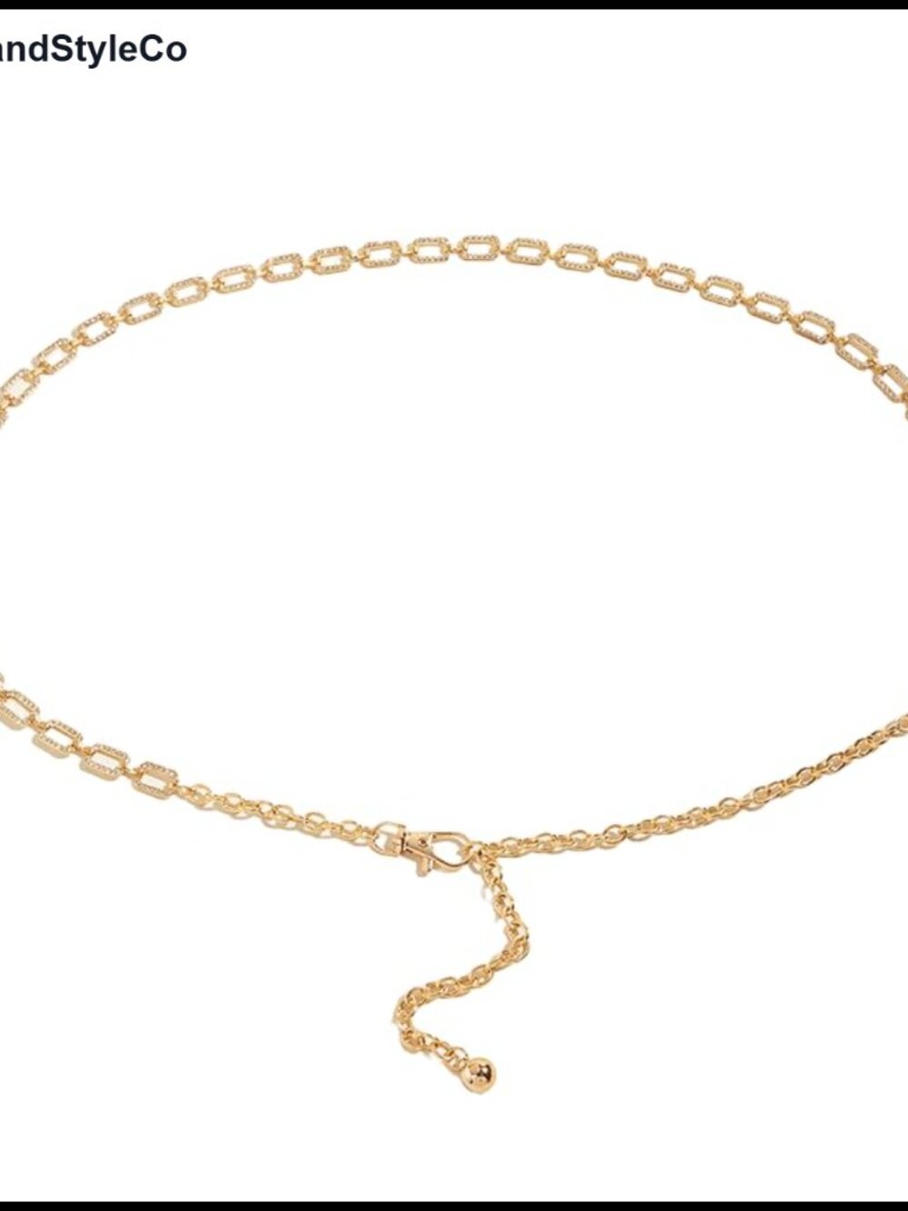 Metal Waist Chain Adjustable Body Chain Link Belt for Dress & Jeans - Picture 3 of 6